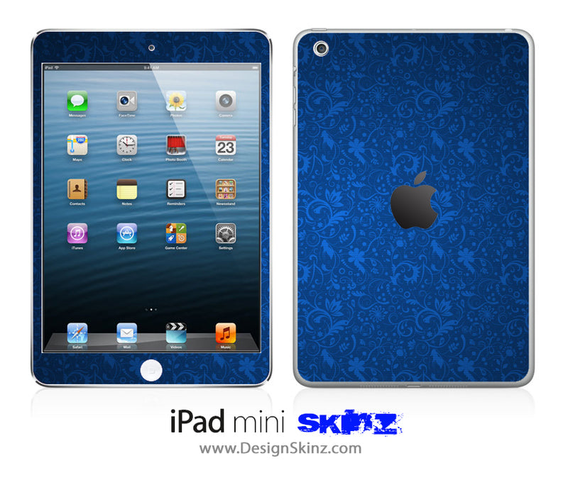 Blue Lacy Pattern iPad Skin