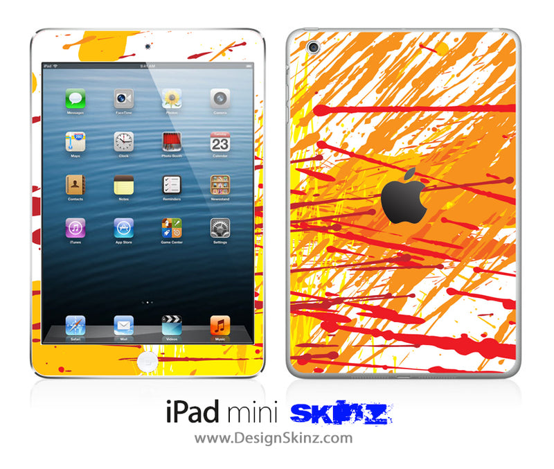 Orange Paint Drips iPad Skin