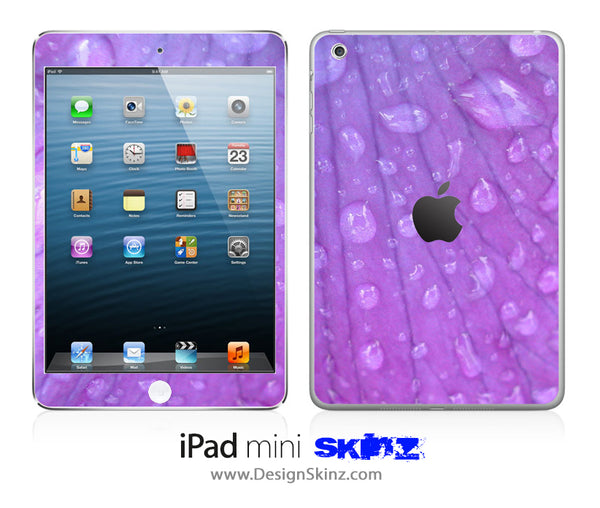 Purple Wet Leaf iPad Skin