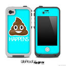 Turquoise Crap Happens Skin for the iPhone 5 or 4/4s LifeProof Case