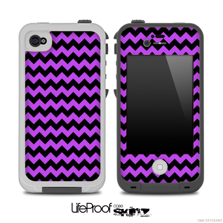 Purple and Black Chevron Pattern for the iPhone 5 or 4/4s LifeProof Case