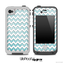 Chevron Pattern with Vintage Blue Skin for the iPhone 5 or 4/4s LifeProof Case