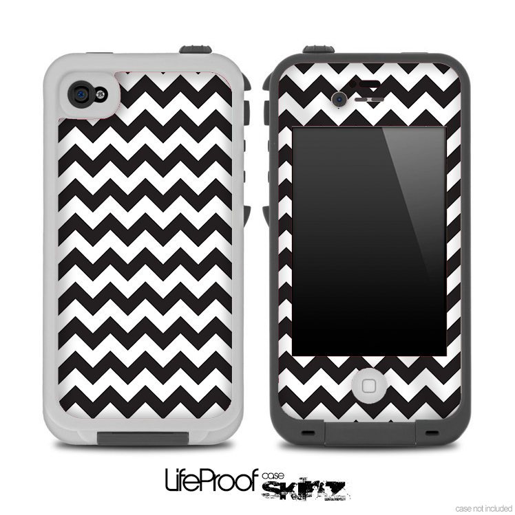 Black & White Chevron Pattern for the iPhone 5 or 4/4s LifeProof Case