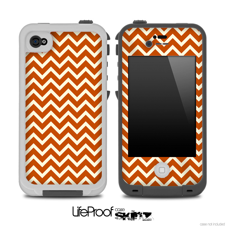 Brown and Gold Chevron V2 Pattern for the iPhone 5 or 4/4s LifeProof Case