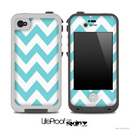 Light Blue Chevron Pattern Skin for the iPhone 5 or 4/4s LifeProof Case