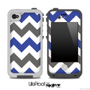 Navy & Gray Chevron Pattern Skin for the iPhone 5 or 4/4s LifeProof Case