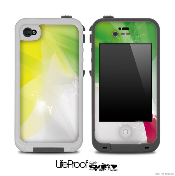 Abstract Red Green & Yellow Skin for the iPhone 5 or 4/4s LifeProof Case