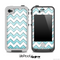Subtle Blue and White Chevron Pattern for the iPhone 5 or 4/4s LifeProof Case