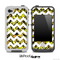 Yellow Butterfly Print and White Chevron Pattern for the iPhone 5 or 4/4s LifeProof Case