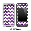 Purple Paisley and White Chevron Pattern for the iPhone 5 or 4/4s LifeProof Case