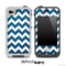 Blue Sparkly Print and White Chevron Pattern for the iPhone 5 or 4/4s LifeProof Case
