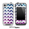 Pink And Blue Wood with White Chevron Pattern for the iPhone 5 or 4/4s LifeProof Case