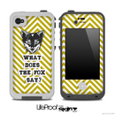 What Does the Fox Say White And Gold Skin for the iPhone 5 or 4/4s LifeProof Case