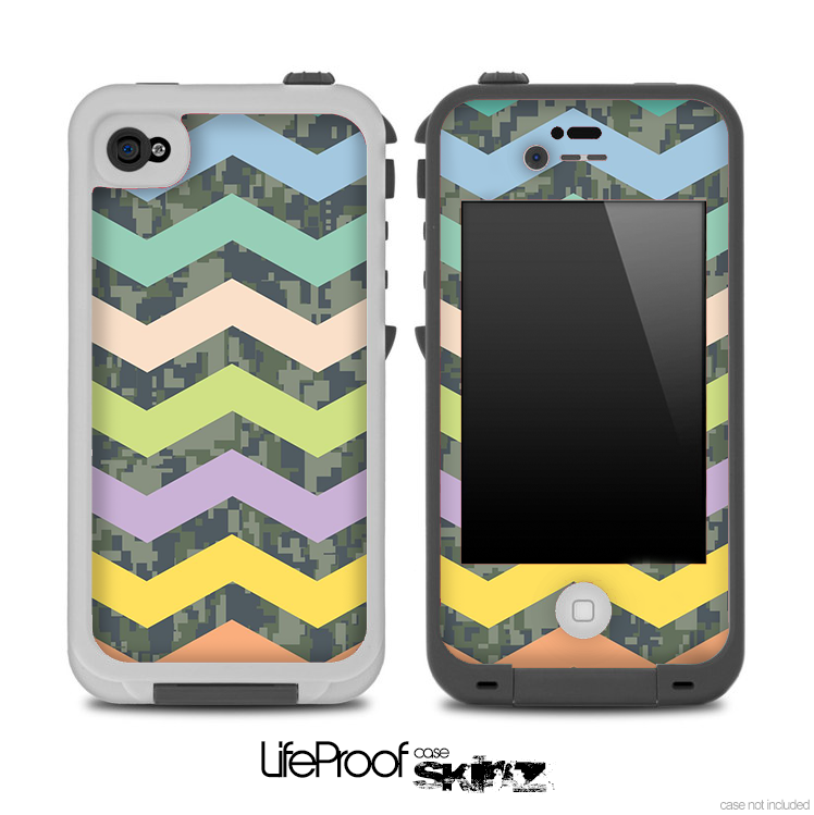 Camo Under Summer Chevron Pattern Skin for the iPhone 5 or 4/4s LifeProof Case