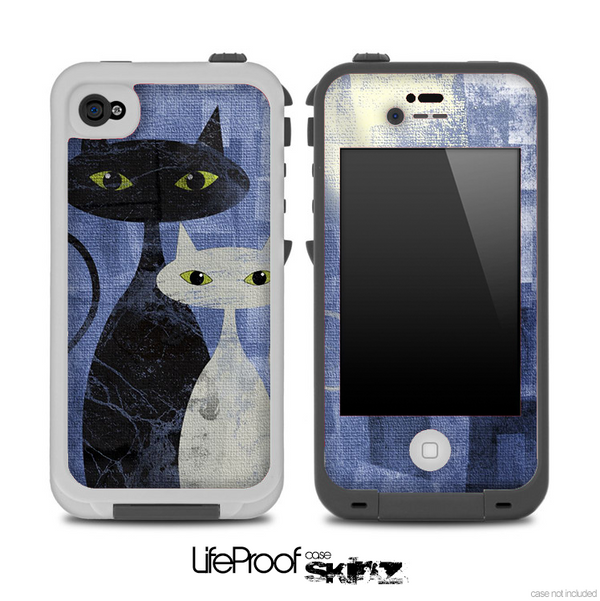 Abstract Blue Cat Painting V2 Skin for the iPhone 5 or 4/4s LifeProof Case