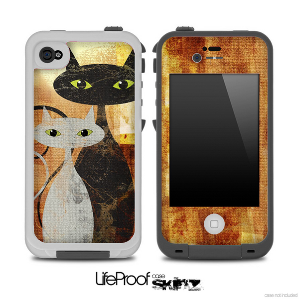 Abstract Orange Cat Painting V2 Skin for the iPhone 5 or 4/4s LifeProof Case