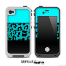 Three-Toned Turquoise Vector Cheetah Skin for the iPhone 5 or 4/4s LifeProof Case
