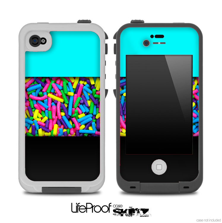 Copy of Three-Toned Turquoise Neon Sprinkles Skin for the iPhone 5 or 4/4s LifeProof Case