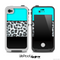 Three-Toned Turquoise BW Leopard Skin for the iPhone 5 or 4/4s LifeProof Case