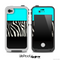 Three-Toned Turquoise Zebra Print Skin for the iPhone 5 or 4/4s LifeProof Case