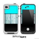 Three-Toned Turquoise Aged Wood Skin for the iPhone 5 or 4/4s LifeProof Case