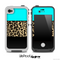 Three-Toned Turquoise Cheetah V4 Skin for the iPhone 5 or 4/4s LifeProof Case