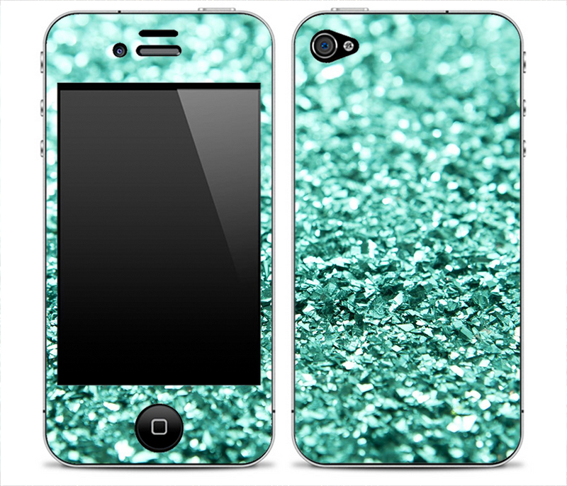 Aqua Green Glimmer Skin for the iPhone 3gs, 4/4s or 5