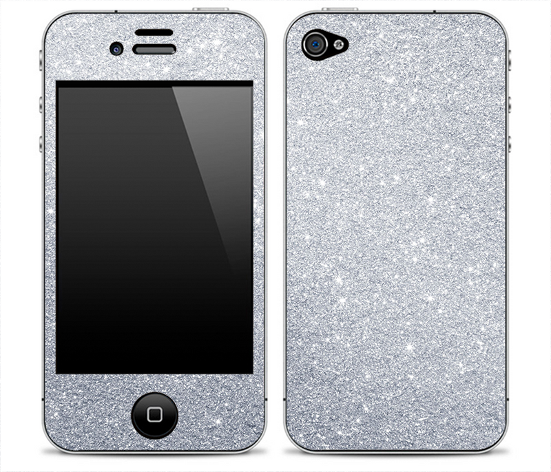 Silver Glitter Ultra Metallic Skin for the iPhone 3gs, 4/4s or 5