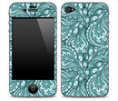 Subtle Turquoise Colored Paisley Print Skin for the iPhone 3gs, 4/4s, 5, 5s or 5c
