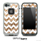 White Chevron Gold Glimmer Skin for the iPhone 5 or 4/4s LifeProof Case