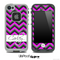 The Name Script Black Sublte Pink Chevron v4 Skin for the iPhone 5 or 4/4s LifeProof Case
