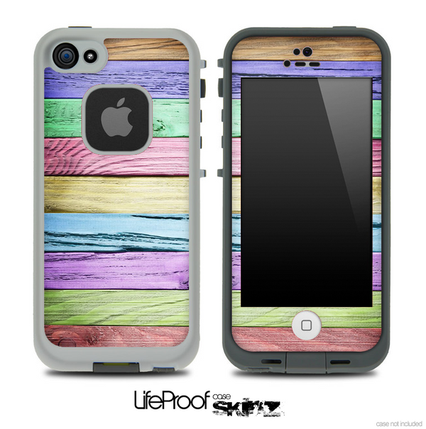 Slanted Color Wood V5 Skin for the iPhone 5 or 4/4s LifeProof Case