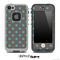 Polka Dotted Blue and Brown V3 Skin for the iPhone 5 or 4/4s LifeProof Case