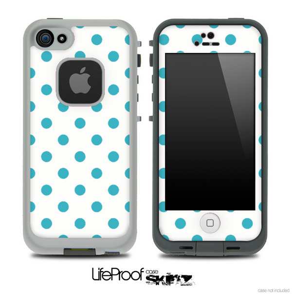 Polka Dotted Blue and White V3 Skin for the iPhone 5 or 4/4s LifeProof Case