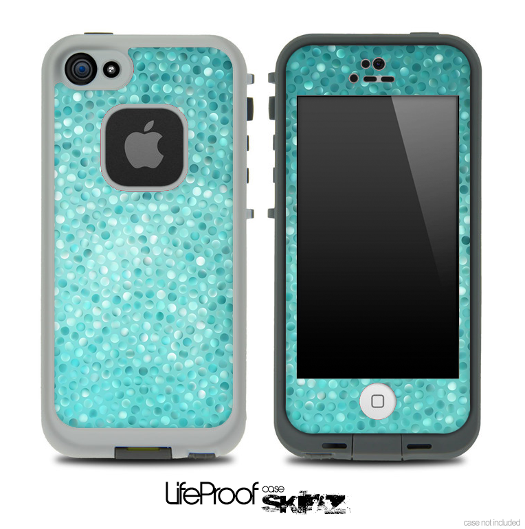Turquoise Spotted Mosaic V3 Skin for the iPhone 5 or 4/4s LifeProof Case