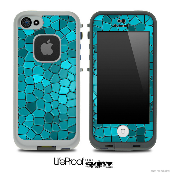 Turquoise Mosaic V3 Skin for the iPhone 5 or 4/4s LifeProof Case