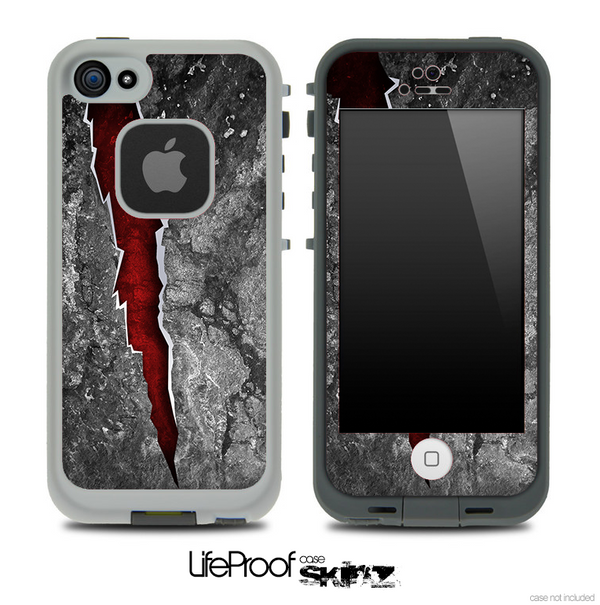 Red Tear Skin for the iPhone 5 or 4/4s LifeProof Case