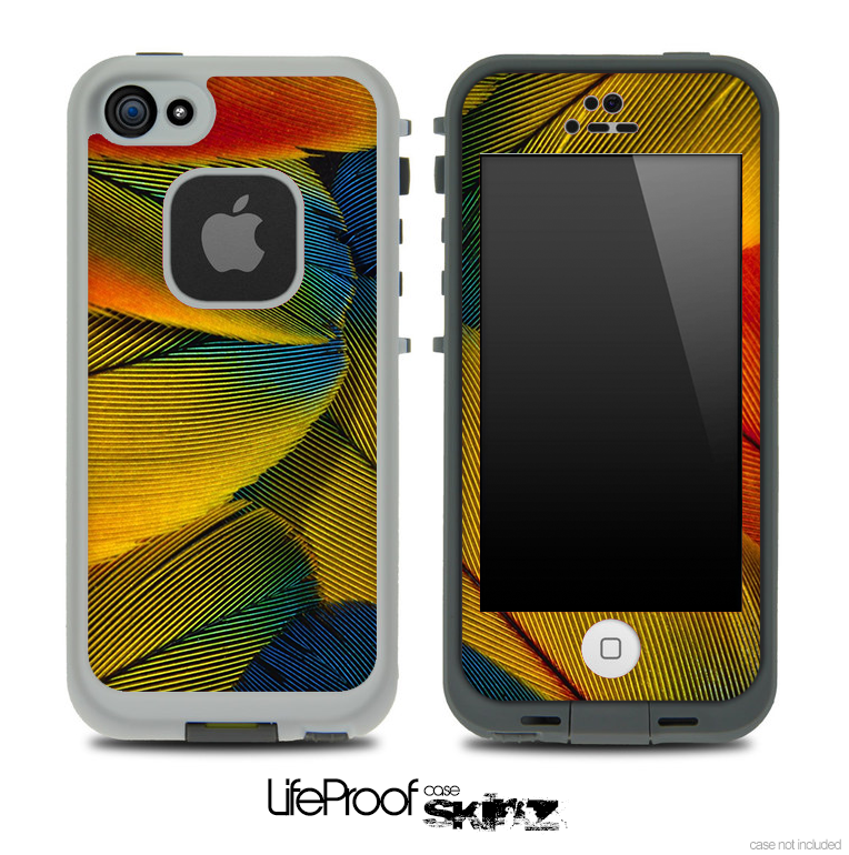 Bright Neon Feather Skin for the iPhone 5 or 4/4s LifeProof Case