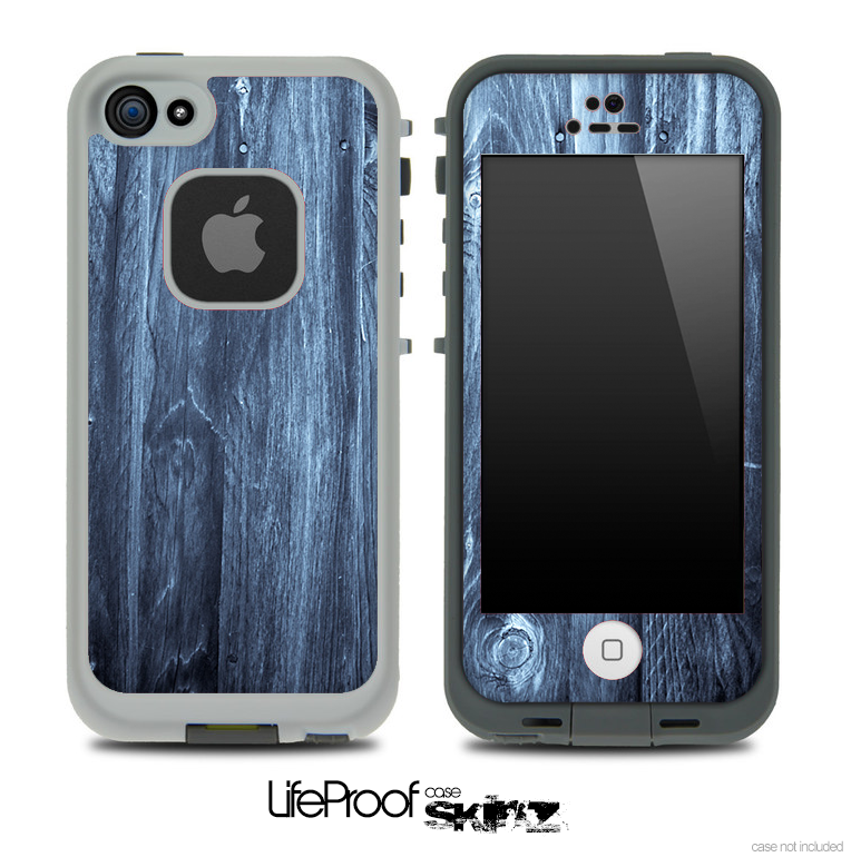 Solid Blue Wood Skin for the iPhone 5 or 4/4s LifeProof Case