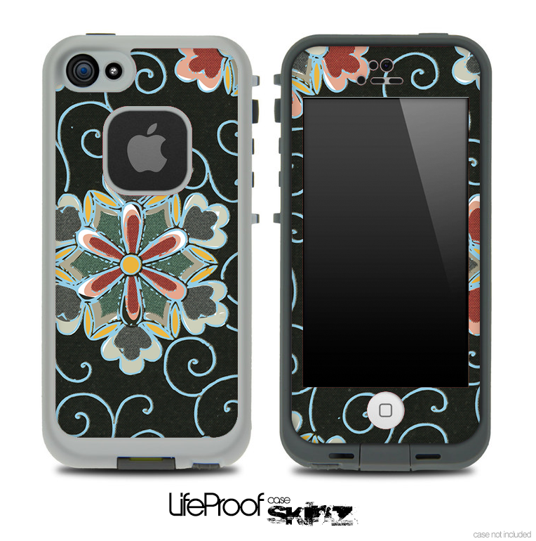 The Textile Floral Lace Skin for the iPhone 5 or 4/4s LifeProof Case