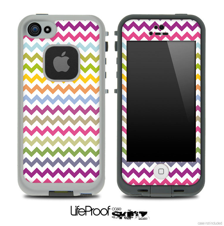 The Colorful Chevron Pattern Skin for the iPhone 5 or 4/4s LifeProof Case