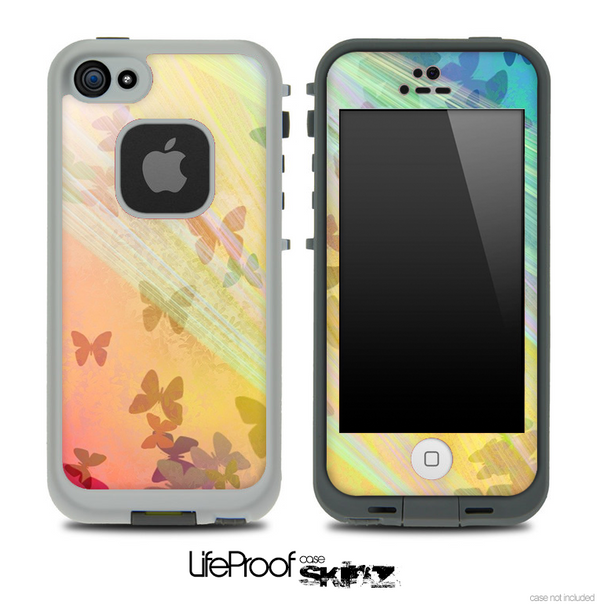 Colorful Butterfly Shadow Skin for the iPhone 5 or 4/4s LifeProof Case