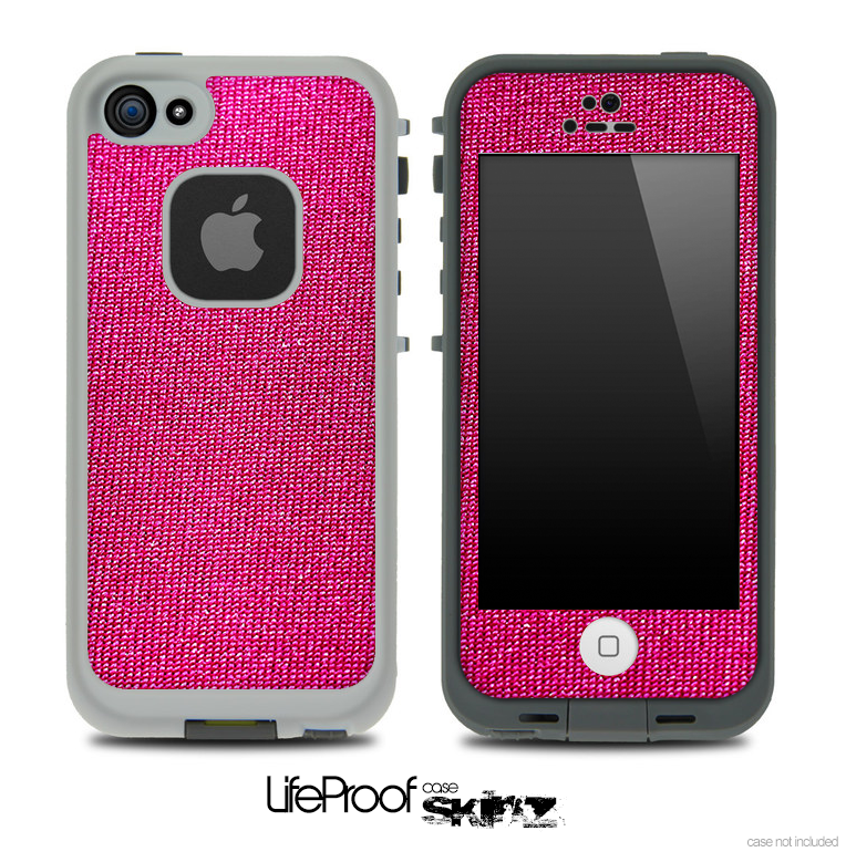 Pink Denim Skin for the iPhone 5 or 4/4s LifeProof Case