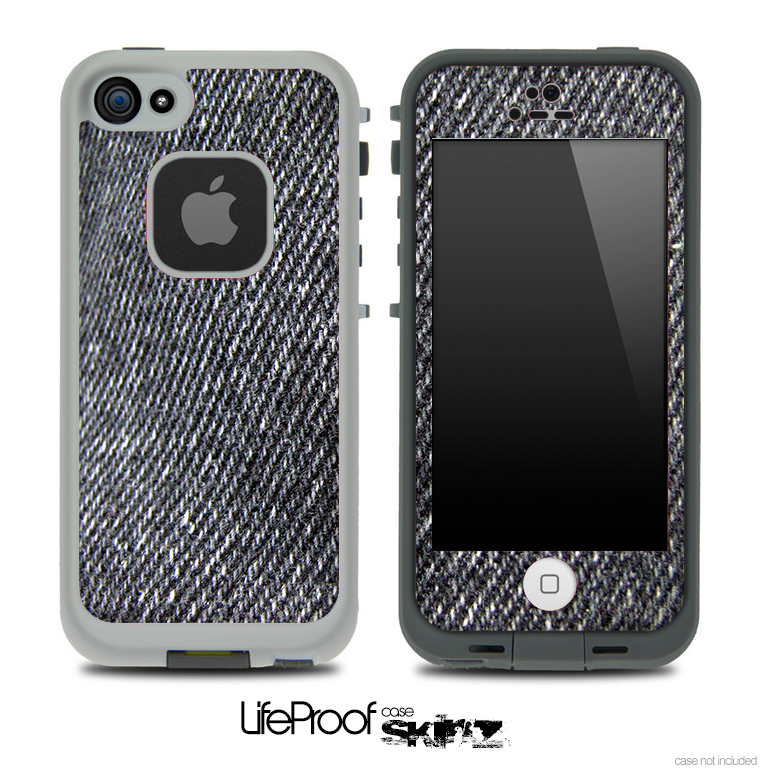 Grey Denim Skin for the iPhone 5 or 4/4s LifeProof Case