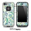 Blue & Green Floral Skin for the iPhone 5 or 4/4s LifeProof Case