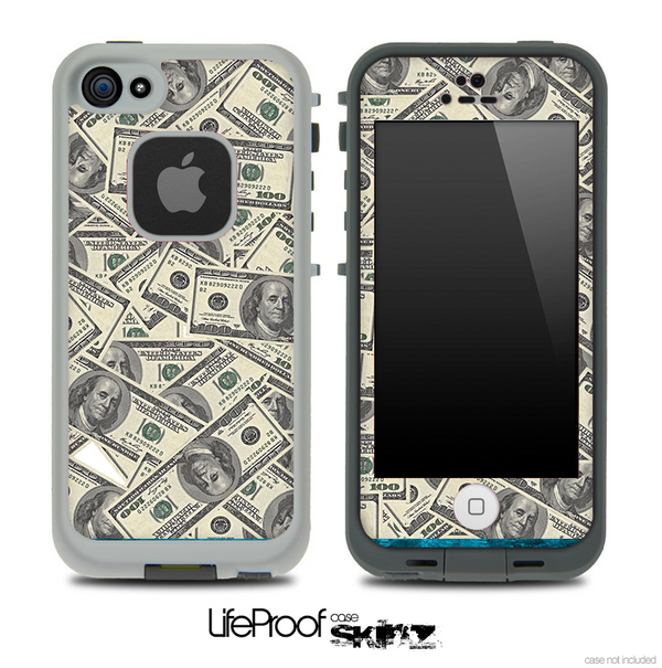 Hundred Dollar Bill Skin for the iPhone 5 or 4/4s LifeProof Case