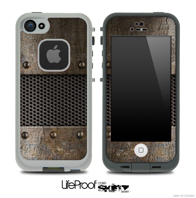 Grunge Metal Plated Skin for the iPhone 5 or 4/4s LifeProof Case