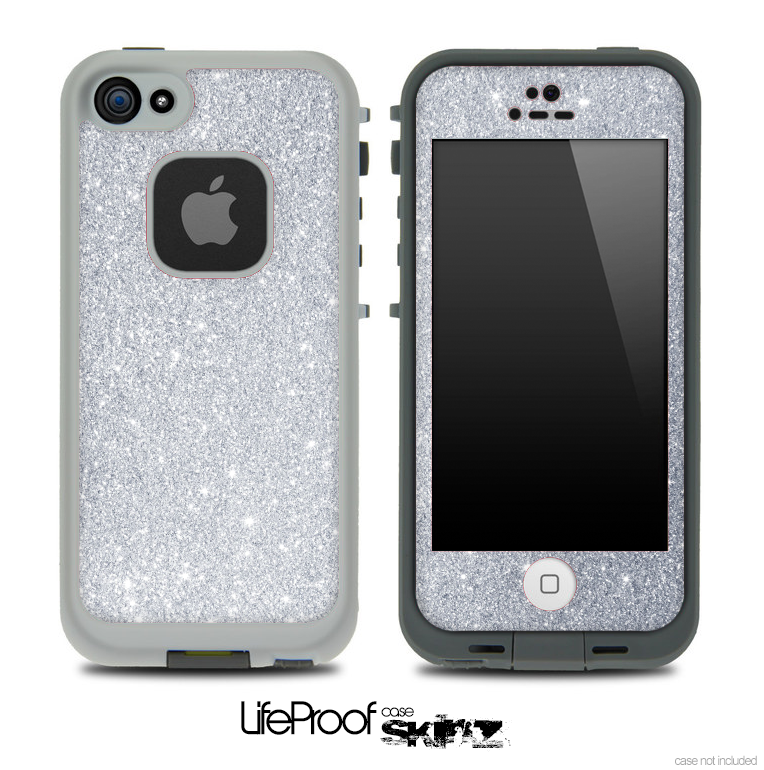 Silver Glitter Skin for the iPhone 5 or 4/4s LifeProof Case