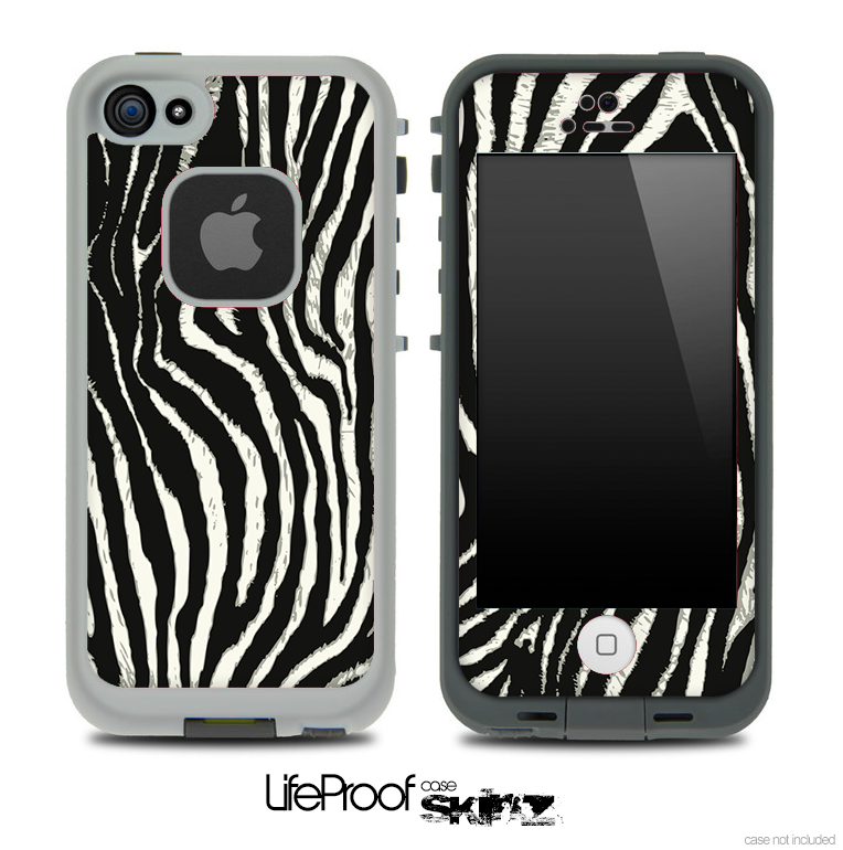 Real Zebra Animal Print Skin for the iPhone 5 or 4/4s LifeProof Case