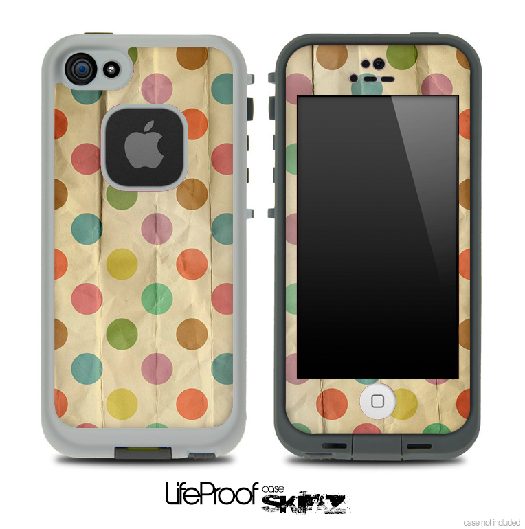 Vintage Polka Dot Pattern Skin for the iPhone 5 or 4/4s LifeProof Case